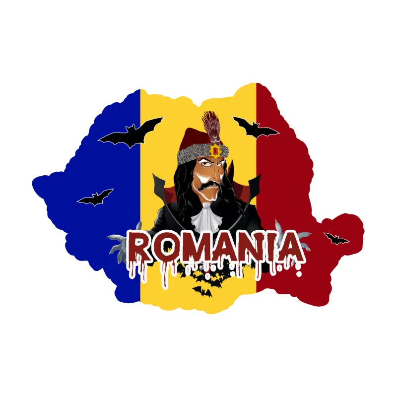 Mgs199-dracula romania, magnet harta, model mgs199